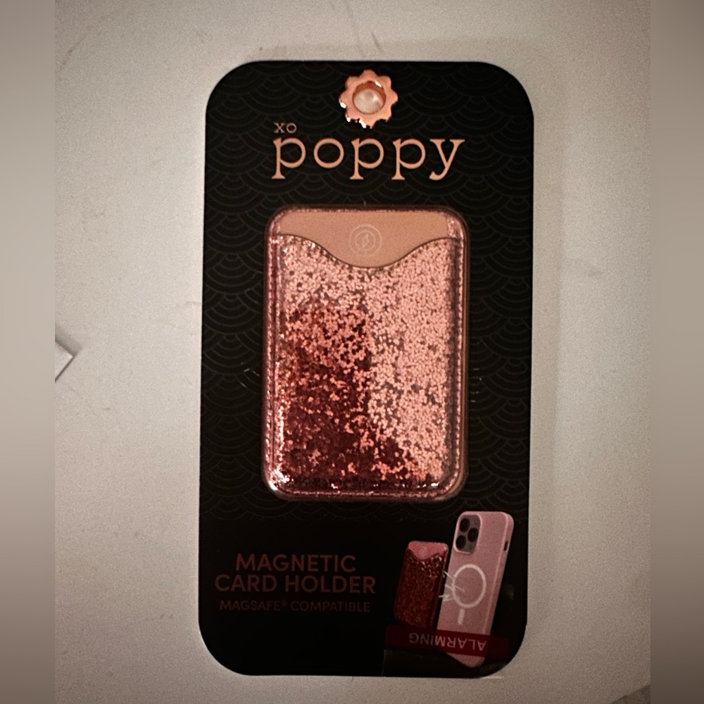 XO poppy magnetic card holder for phone